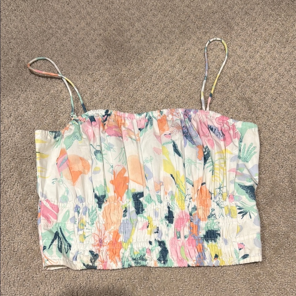 Colorful Floral Spaghetti Strap Top